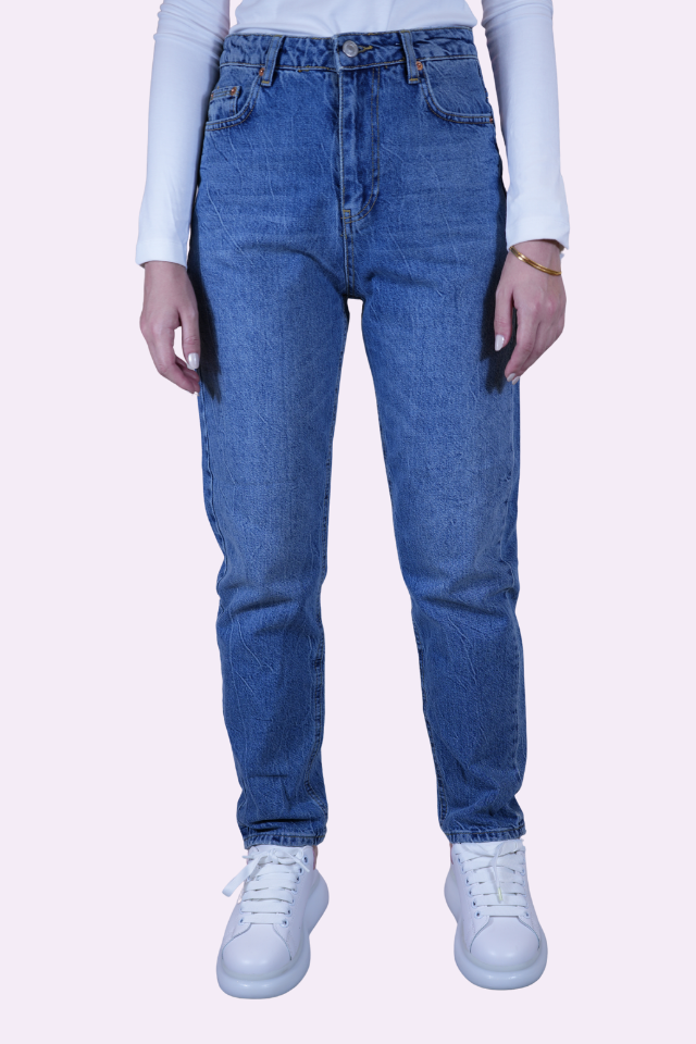 yüksek bel mavi mom fit jean pantolon yüksek bel mavi mom fit jean pantolon
