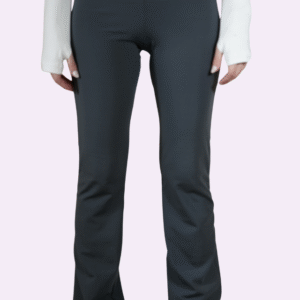 yüksek bel füme (koyu gri) İspanyol paça tayt pantolon